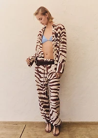 Flowy zebra printed shirt