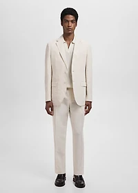 Slim-fit suit blazer made from a linen-lyocell blend