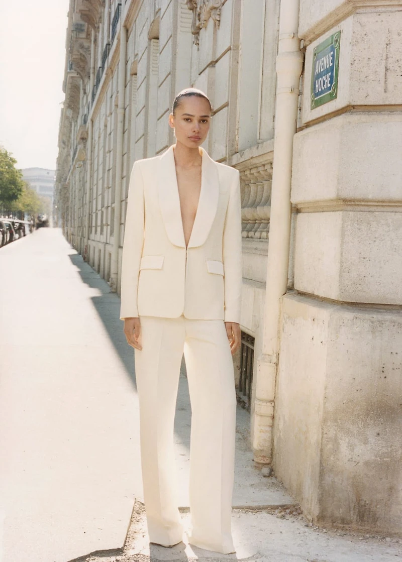 Straight-fit suit pants