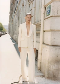 Straight-fit suit pants