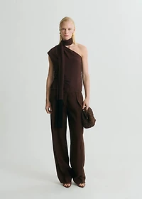 Pleat detail pants