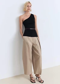 Asymmetrical draped top