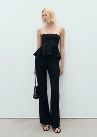 Peplum bandeau top