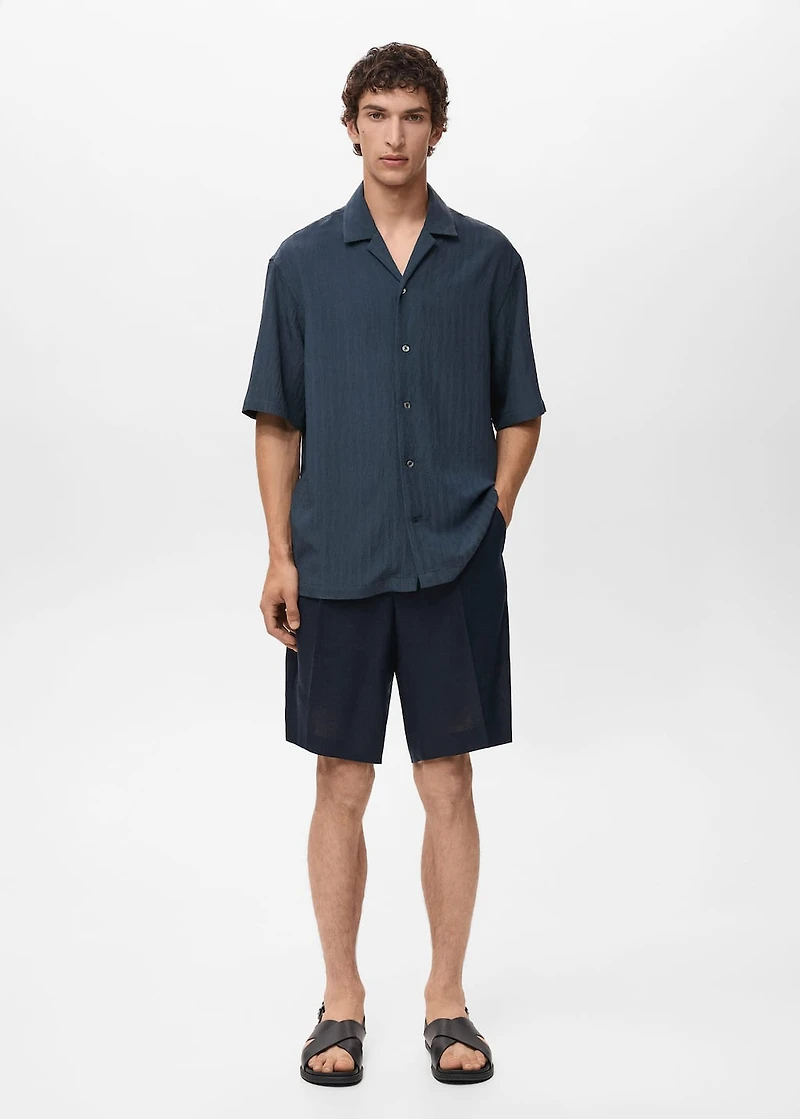 Striped embroidered shirt