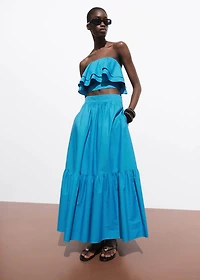 Strapless cotton top