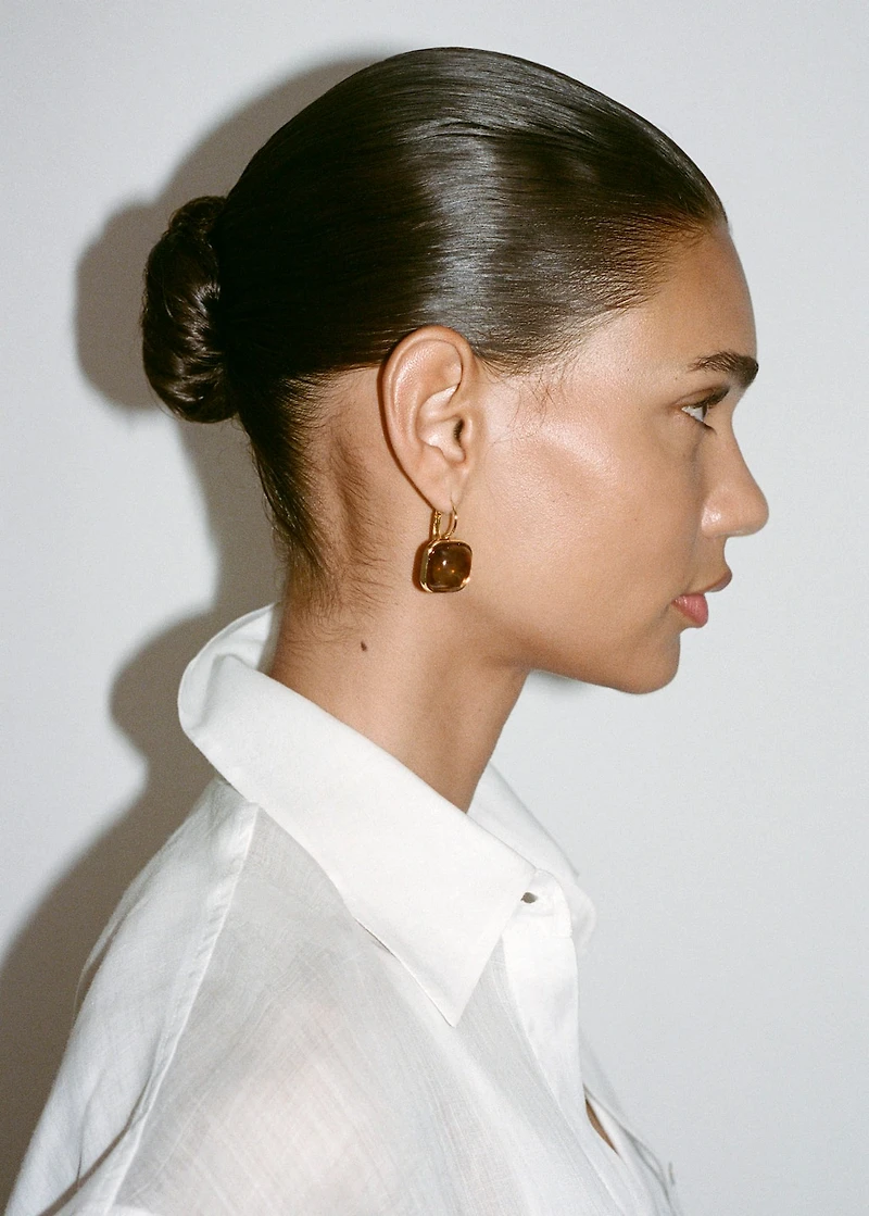 Square resin earrings