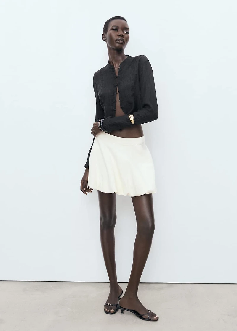 Lyocell blouse with toggles