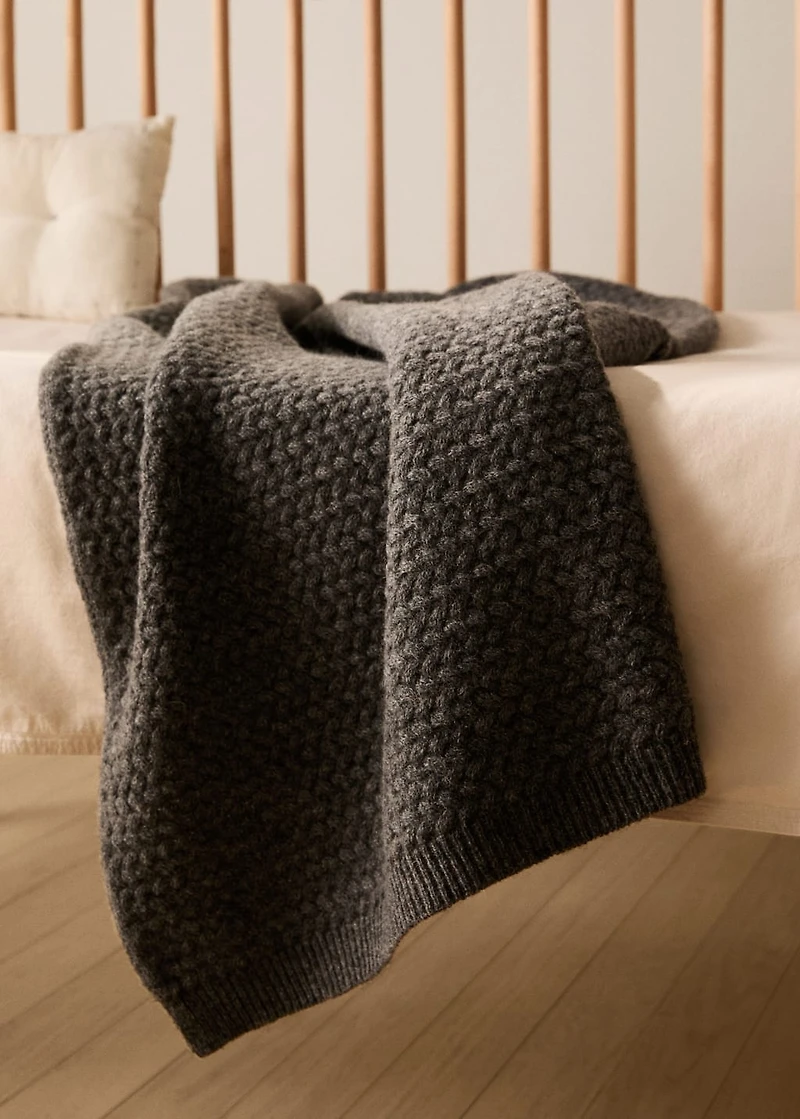 Children's cashmere wool knitted blanket