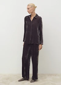 Silk velvet shirt
