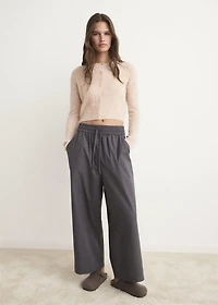Short wool cardigan