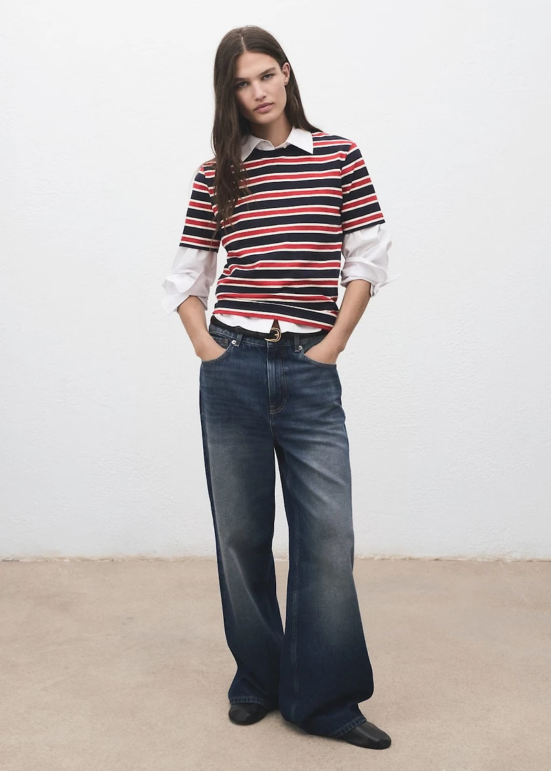 Striped cotton T-shirt