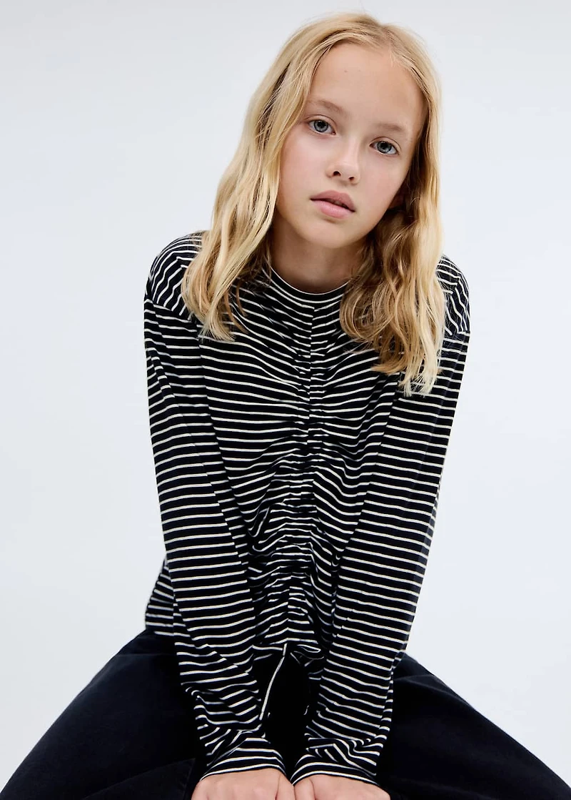 Ruched striped top