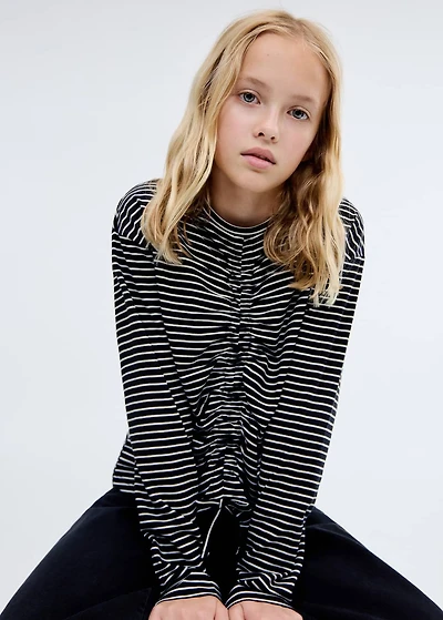 Ruched striped top