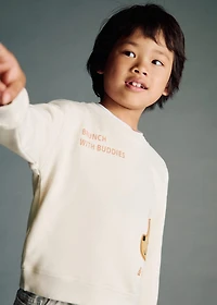 Sweatshirt with embroidered animals