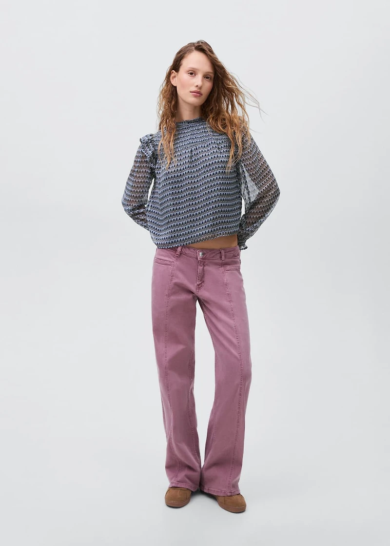 Ethnic-print blouse