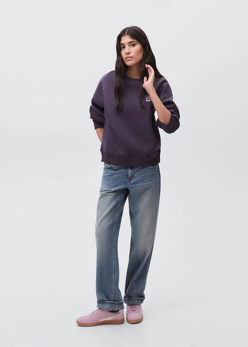 Printed cotton sweatshirt