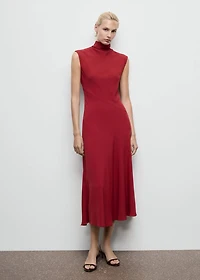 Sleeveless high-neck dress