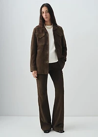 100% suede jacket with pockets