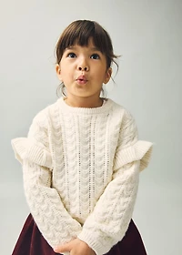 Ruffle knitted sweater