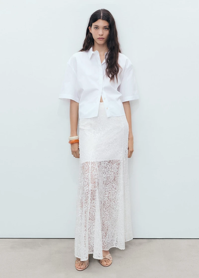 Long lace skirt