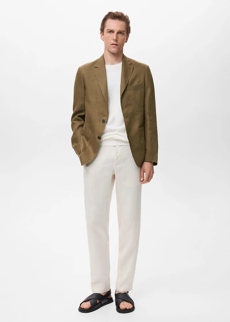 Salerno suit blazer 100% linen slim fit
