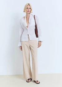 Straight-fit mid-rise denim pants