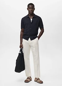 Rib-knit shirt