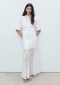 Cropped cotton shirt