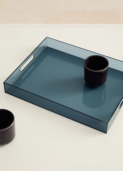 Medium rectangular acrylic tray