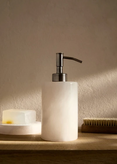 Alabaster soap dispenser