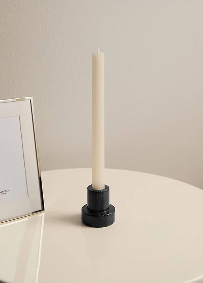 Tall reversible marble candlestick