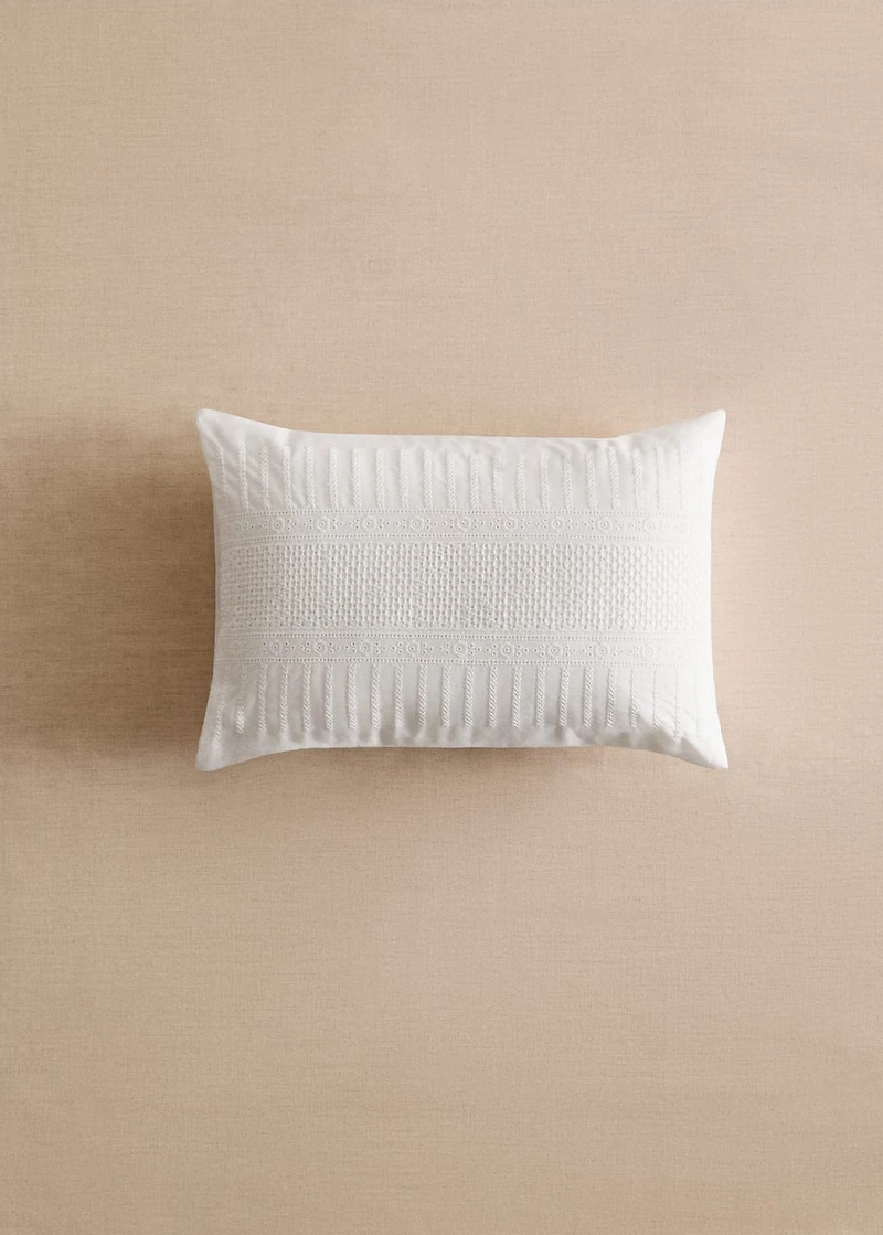 Children's cotton cushion cover with embroidered details 20x30 cm
