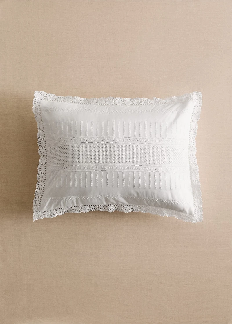 Children's embroidered cotton cushion cover 30x40 cm
