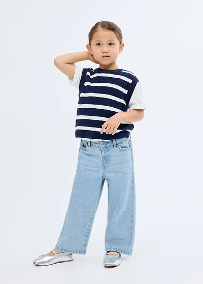 Cotton culotte jeans