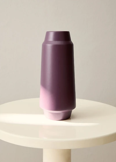 Conical-shaped earthenware vase