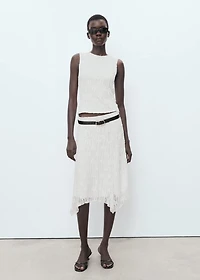 Lace strap T-shirt
