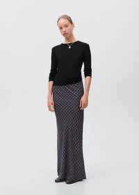 Long-sleeved knitted t-shirt