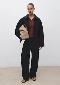 Cropped jacket with pockets