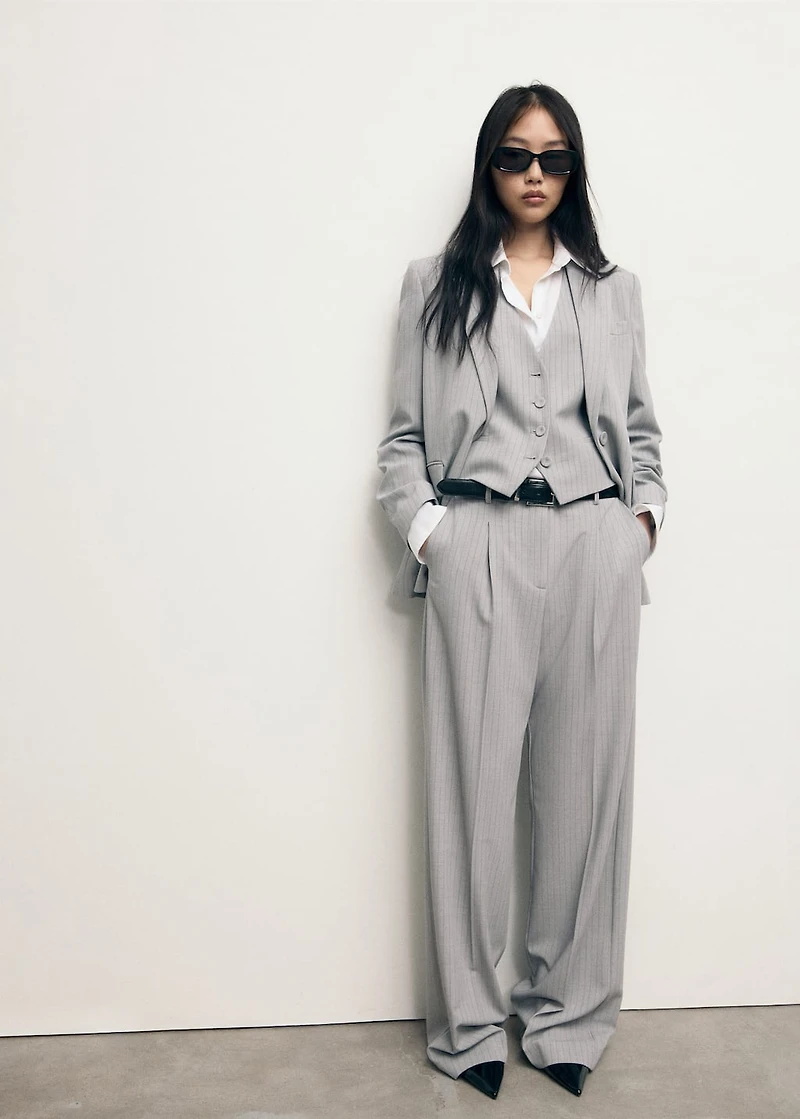 Pinstripe suit jacket