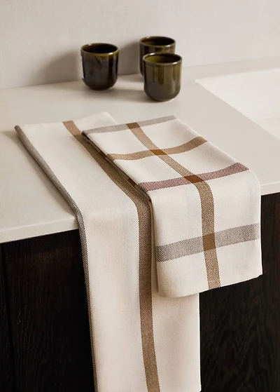 Striped kitchen towel