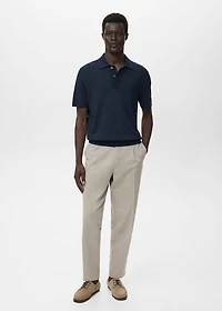 Cotton knitted polo shirt