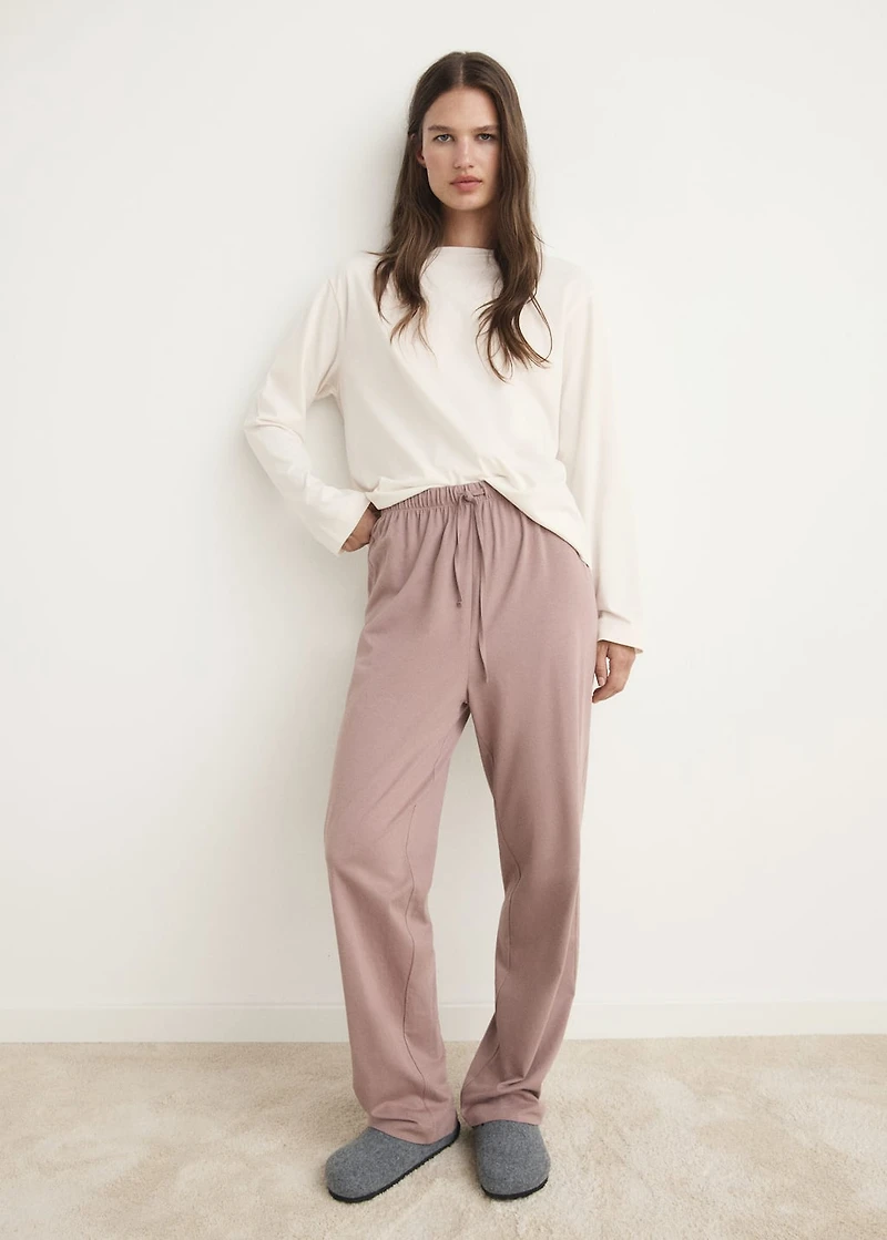 Long-sleeved pajama t-shirt