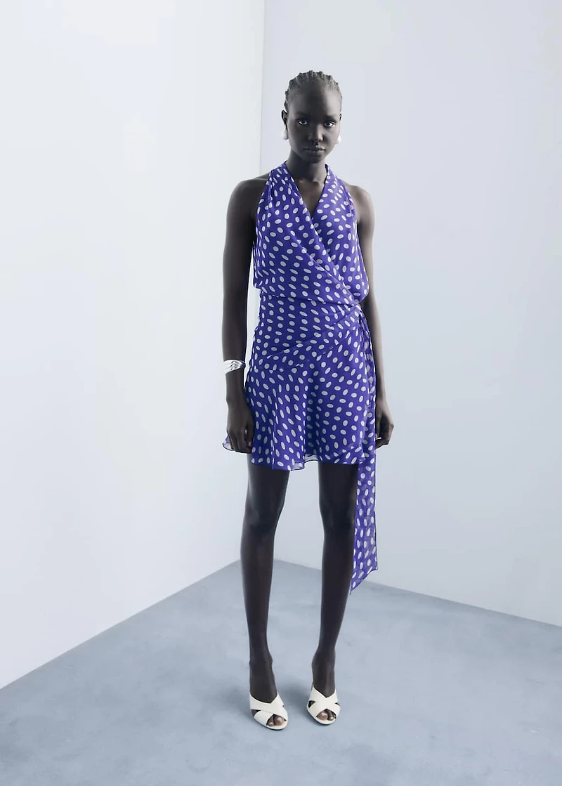Dots wrap dress
