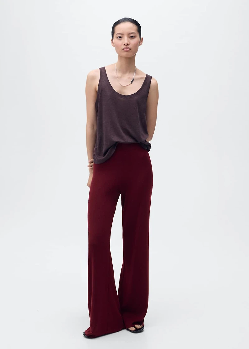 Straight knitted pants