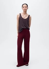 Straight knitted pants