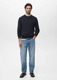 100% cotton braided sweater