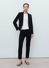 Straight mid-rise pants