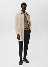 Knitted polo-neck sweater