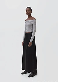 Long leopard-print skirt