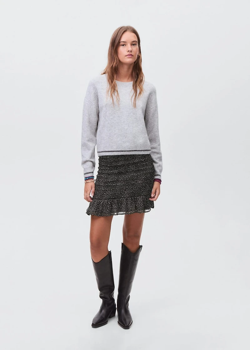 Leopard-print skirt with ruffles